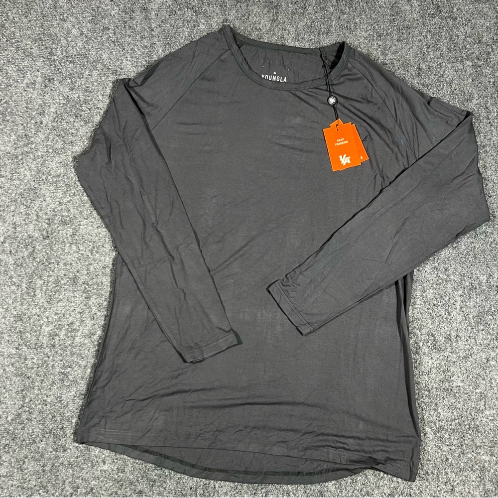 YoungLA Los Ángeles Gray  Long Sleeve Cotton